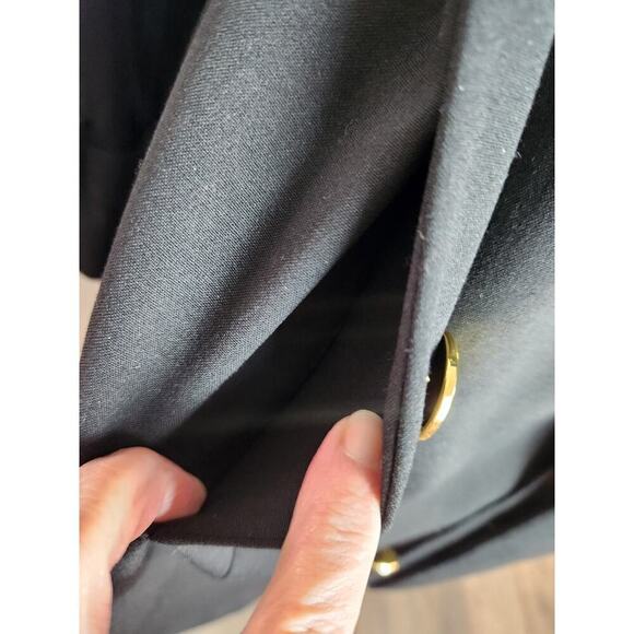 Calvin Klein knit double breasted trench sz 6 lined pockets belted old Money - Picture 4 of 9